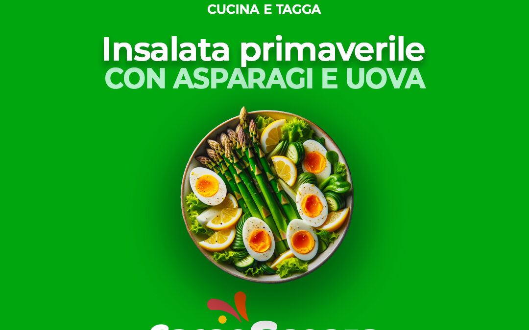 Insalata primaverile con asparagi e uova